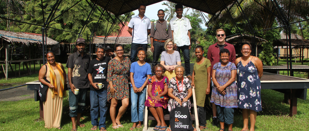 Isaac Jeffries at the end of one of his workshops in Fiji